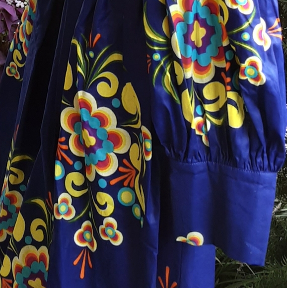 African Ankara Maxi  Dress Floral - Picture 4 of 5